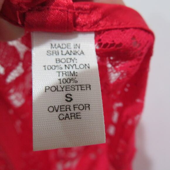 Victoria's Secret Womens Sz S Vintage Lace Nylon Bodysuit Teddy Floral Lace - Picture 8 of 9